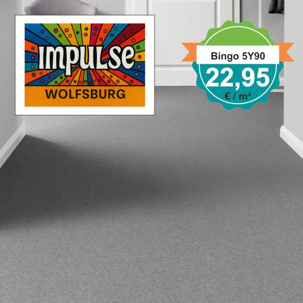 Vorwerk Bingo Teppichboden 5Y90 im Wohnraum – Raumbild mit Möbeln und Dekoration